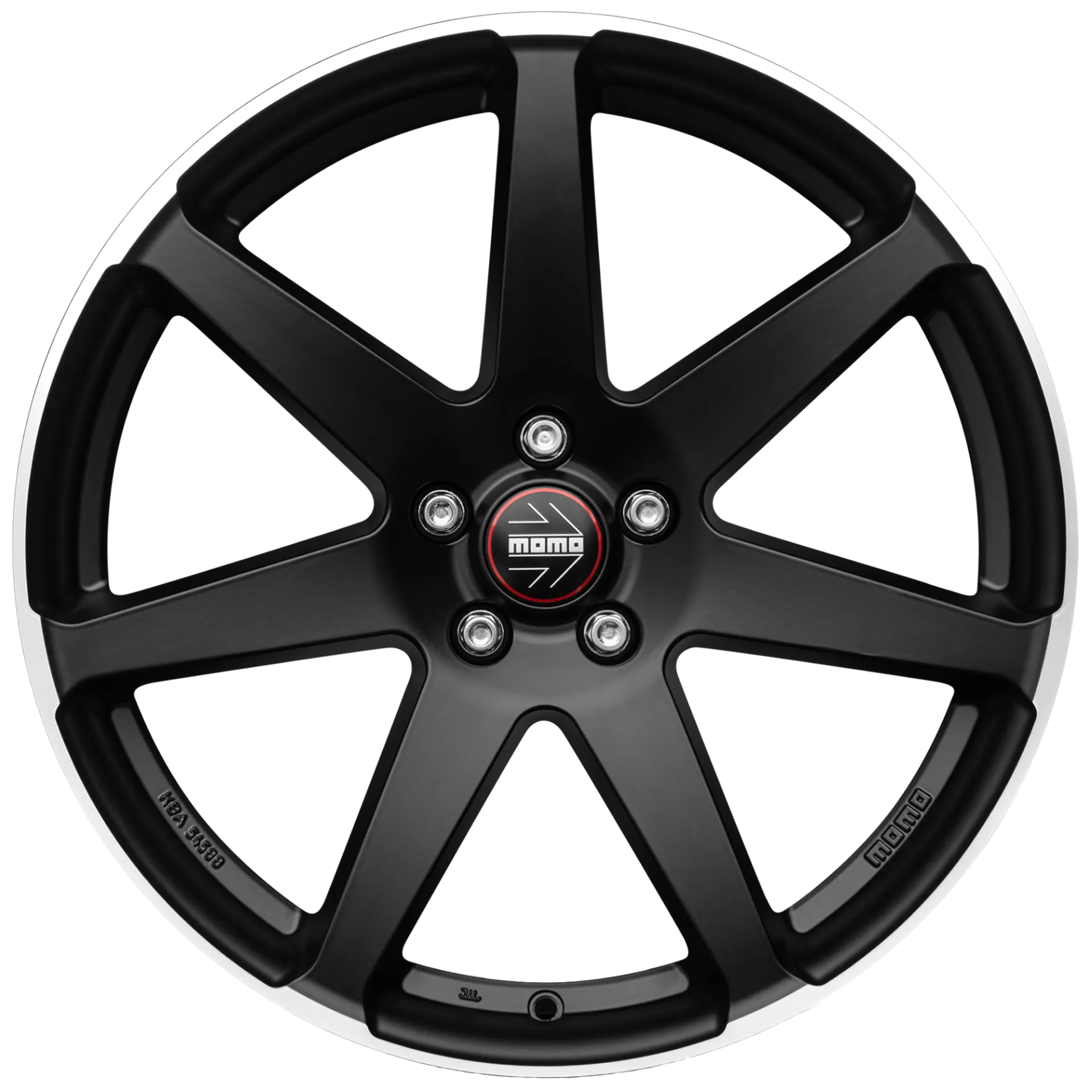 Jante MOMO Seven - MATT BLACK POLISHED 8.5x19 5X112 ET 35 CB 79.6