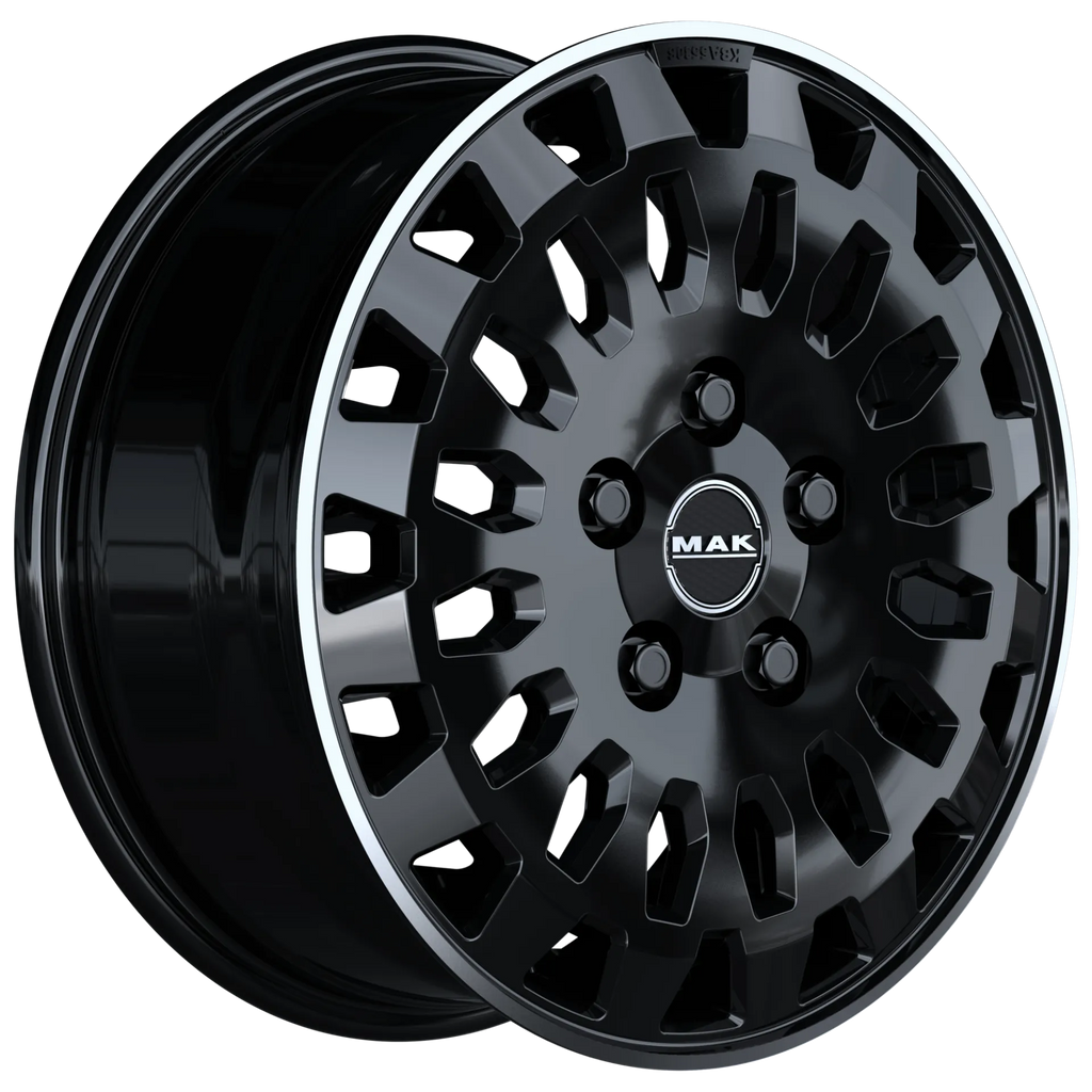 Jante MAK OVERLAND - GLOSS BLACK MIRROR RING 6.5x16 5X114.3 ET 45 CB 76