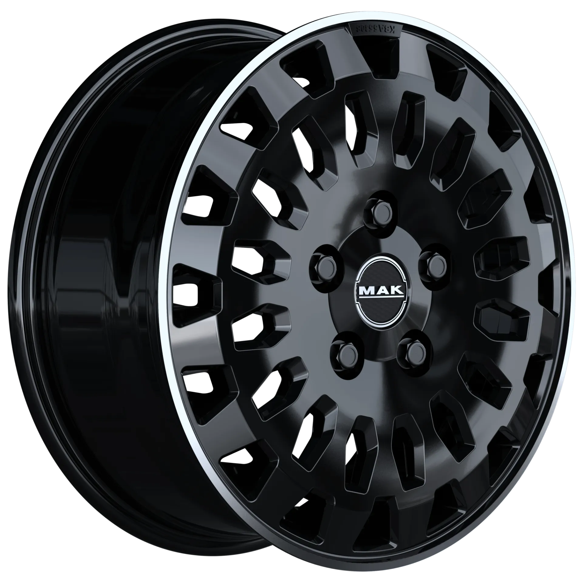 Jante MAK OVERLAND - GLOSS BLACK MIRROR RING 6.5x16 5X114.3 ET 45 CB 66.1