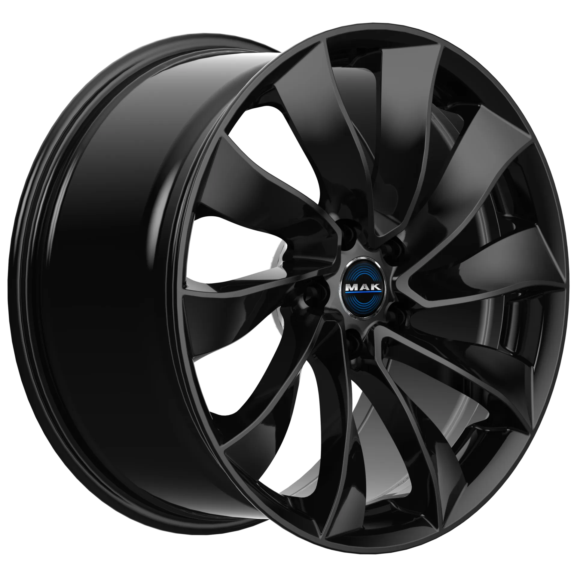 Jante MAK SOLAR - GLOSS BLACK 9.5x20 5X114.3 ET 45 CB 64.1
