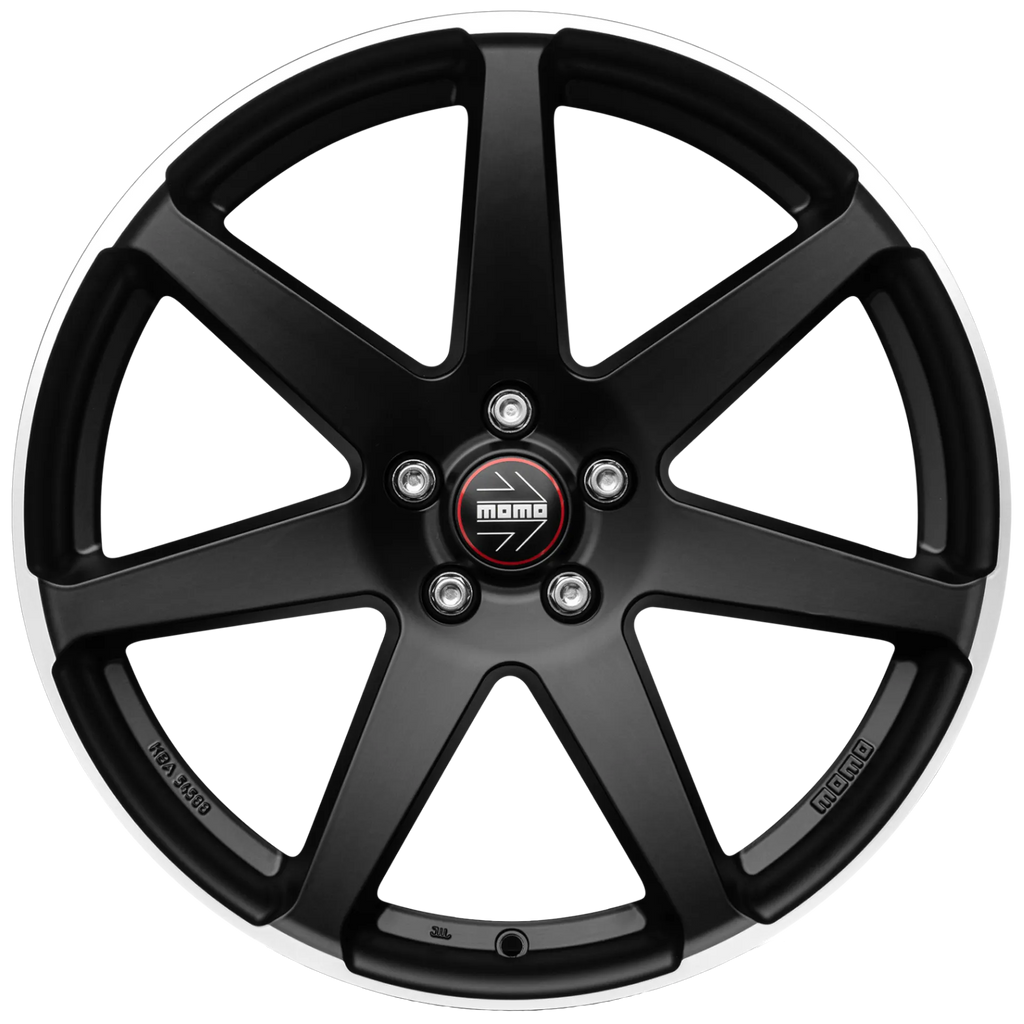 Jante MOMO Seven - MATT BLACK POLISHED 8.5x19 5X114.3 ET 40 CB 72.3
