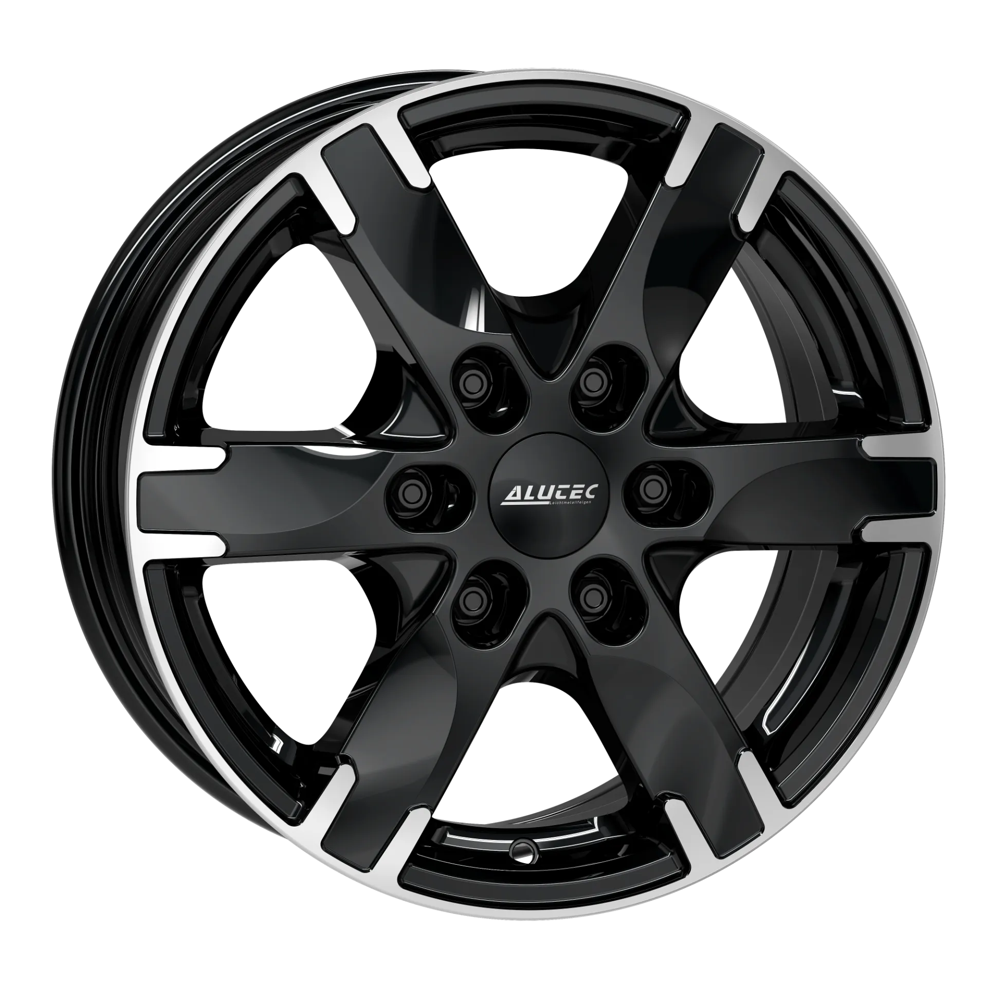 Jante ALUTEC TITAN - DIAMANT-SCHWARZ-FRONTPOLIERT 8x18 6X139.7 ET 53 CB 93,1