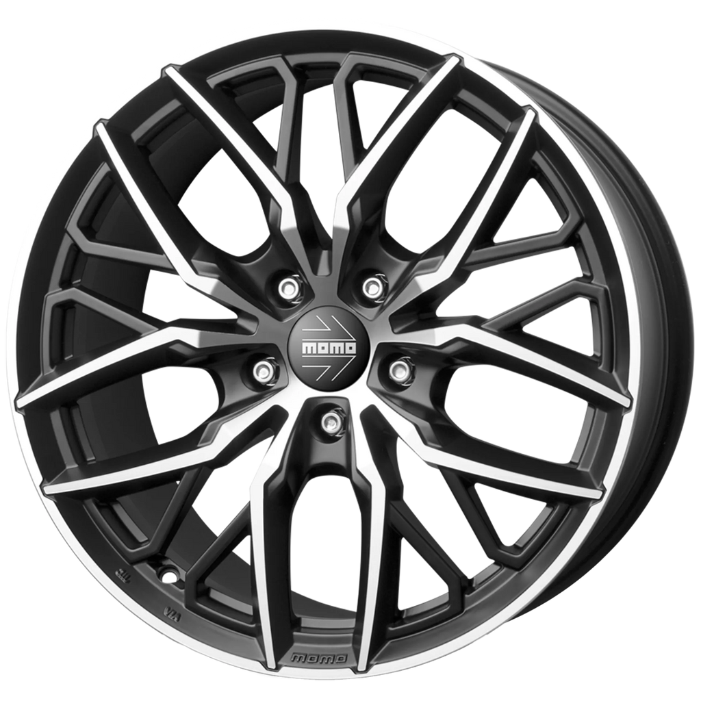 Jante MOMO SPIDER - MATT BLACK POLISHED 8.5x19 5X108 ET 45 CB 72.3