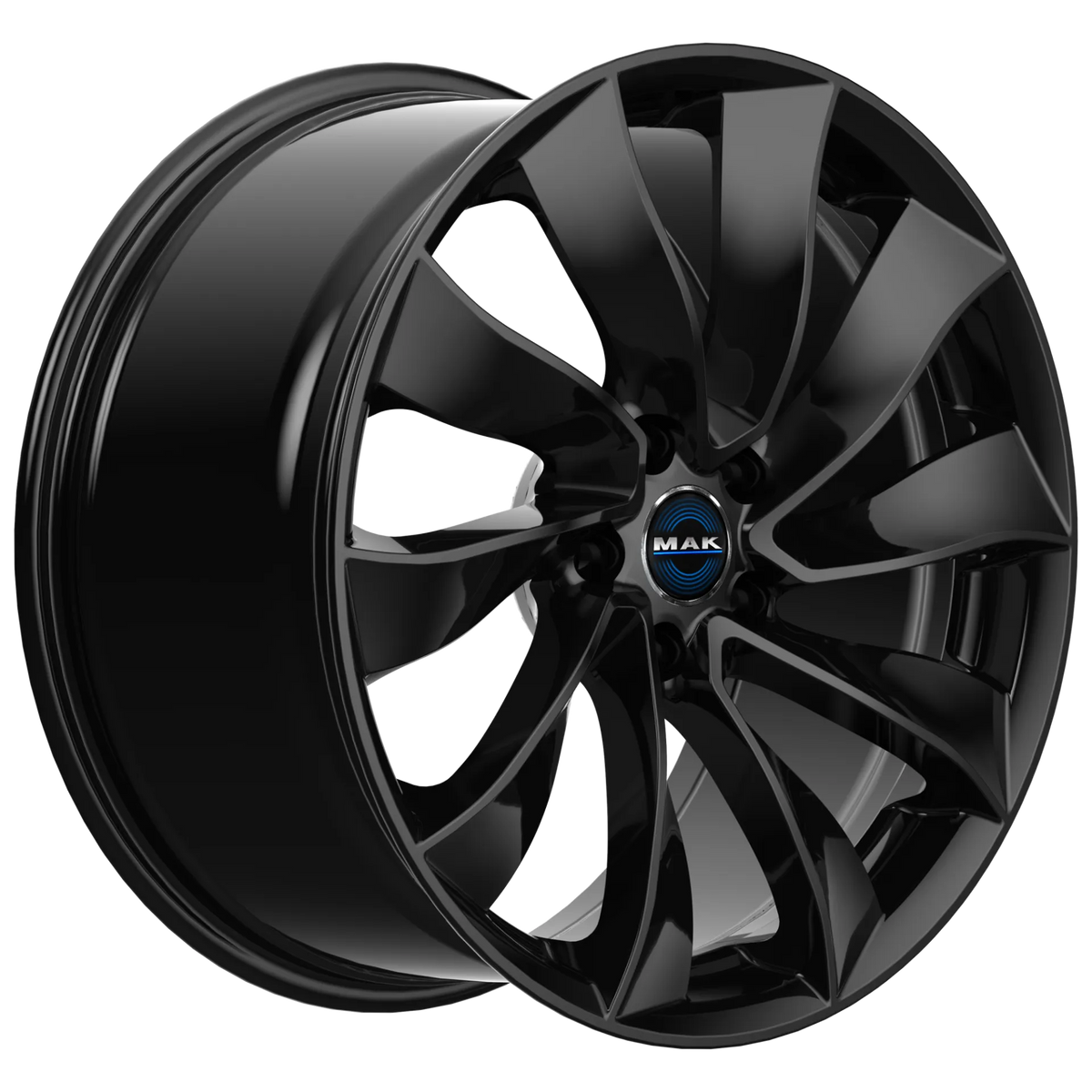 Jante MAK SOLAR - GLOSS BLACK 8.5x18 5X114.3 ET 40 CB 64.1
