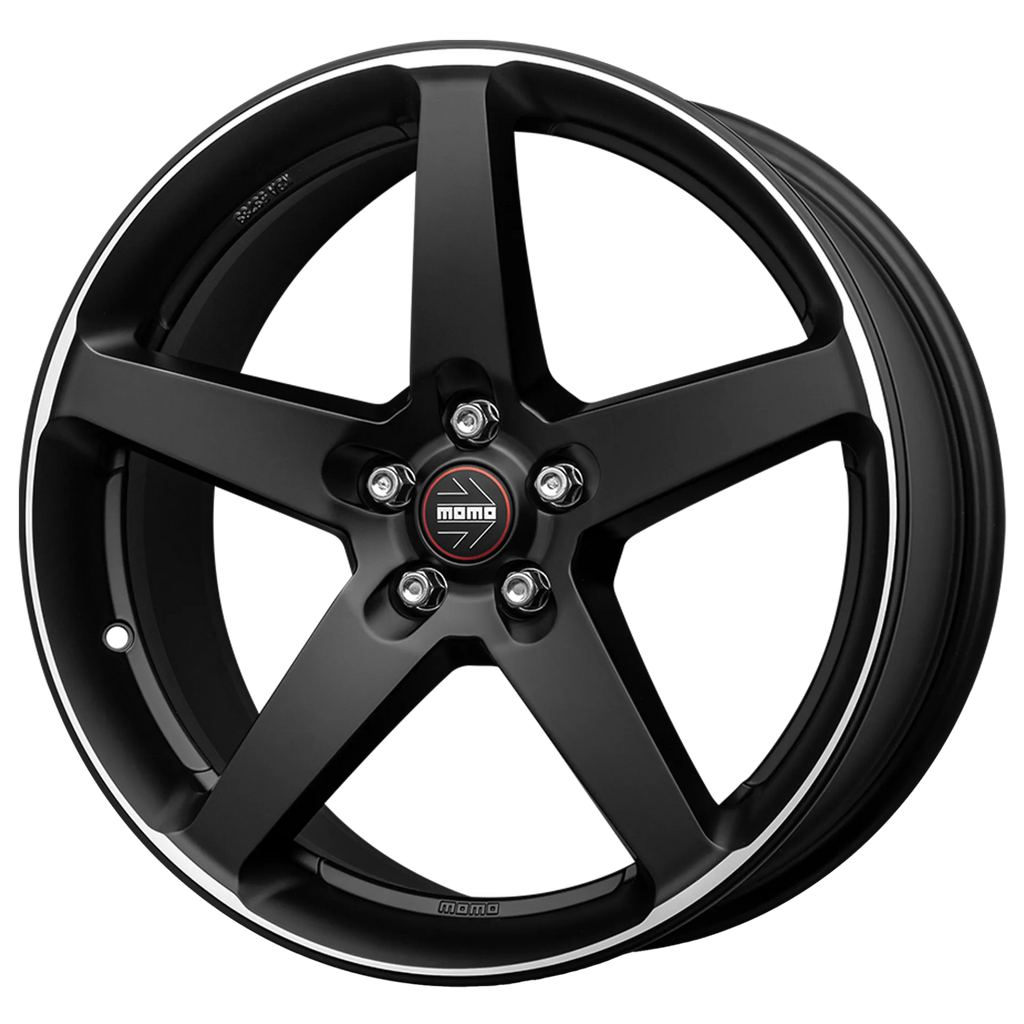 Jante MOMO FIVE - MATT BLACK POLISHED 8x17 5X112 ET 42 CB 72.3