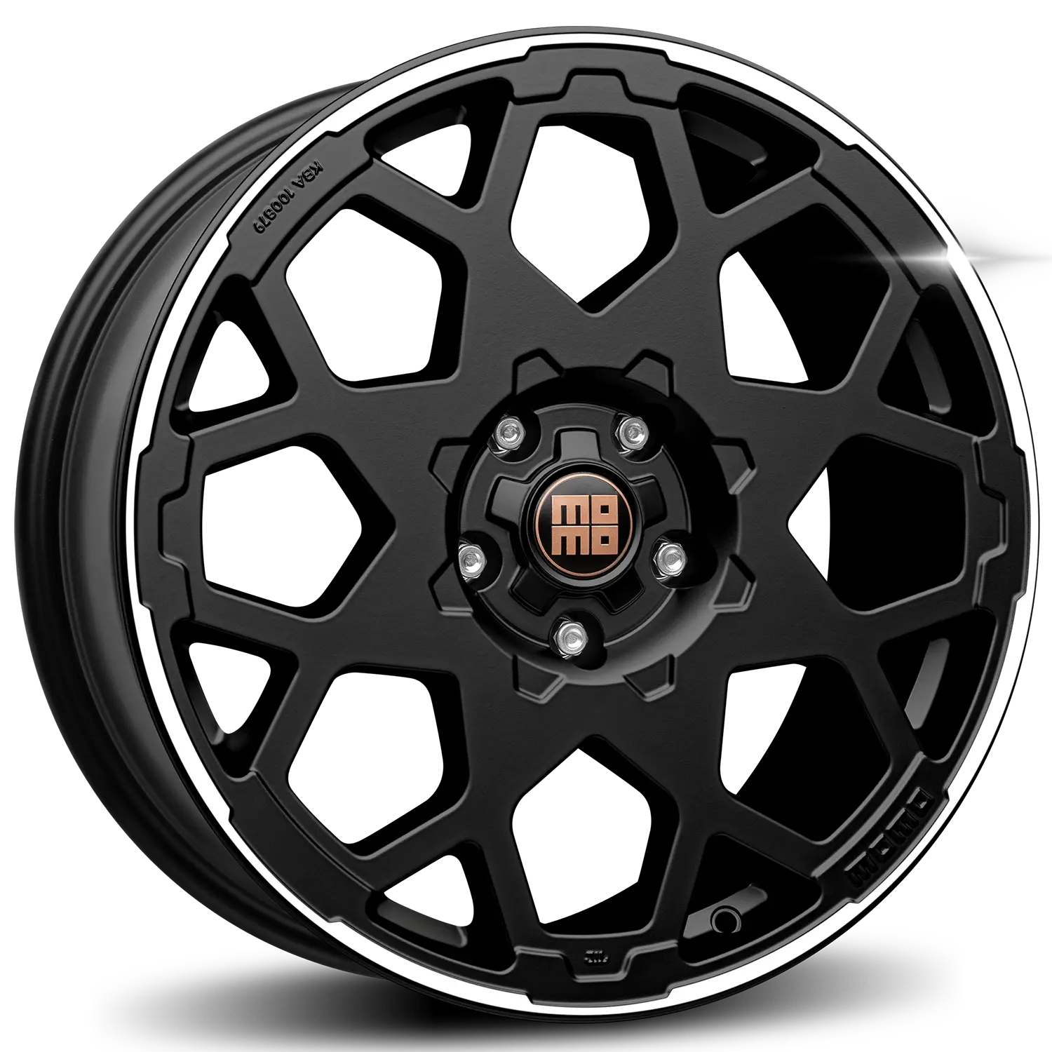 Jante MOMO HEAVY DUTY - MATT BLACK POLISHED 8.5x20 5X114.3 ET 35 CB 72.3