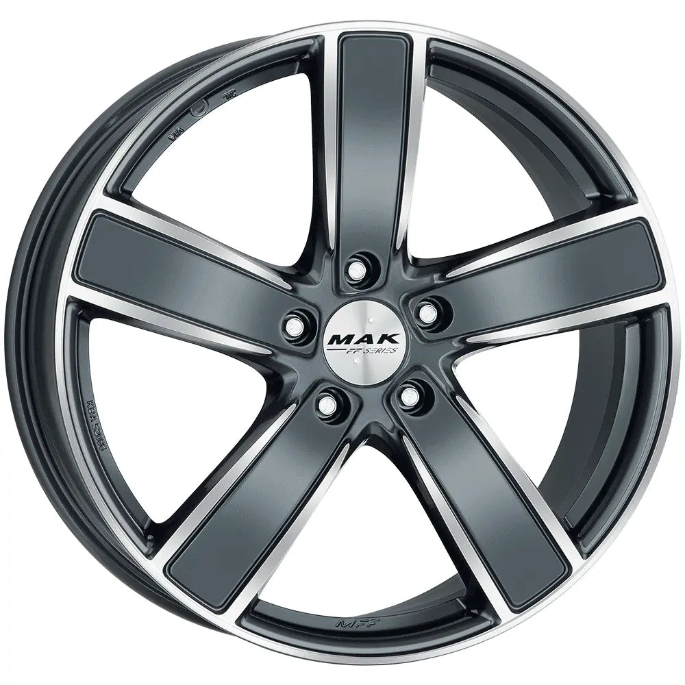 Jante MAK TURISMO-FF - GUN MET-MIRROR FACE 9.5x20 5X130 ET 65 CB 71.6