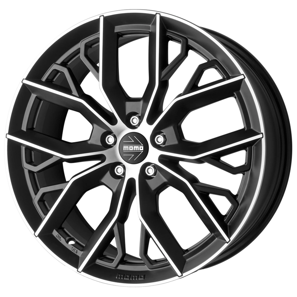 Jante MOMO Massimo - Matt Black Polished 8x18 5X110 ET 30 CB 65.1
