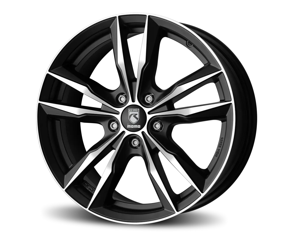 Jante REDS by MOMO FAST - MATT BLACK POLISHED 6.5x16 5X108 ET 40 CB 72.3