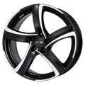 Jante ALUTEC SHARK - RACING SCHWARZ FRONTPOLIERT 7x16 5X108 ET 48 CB 70.1