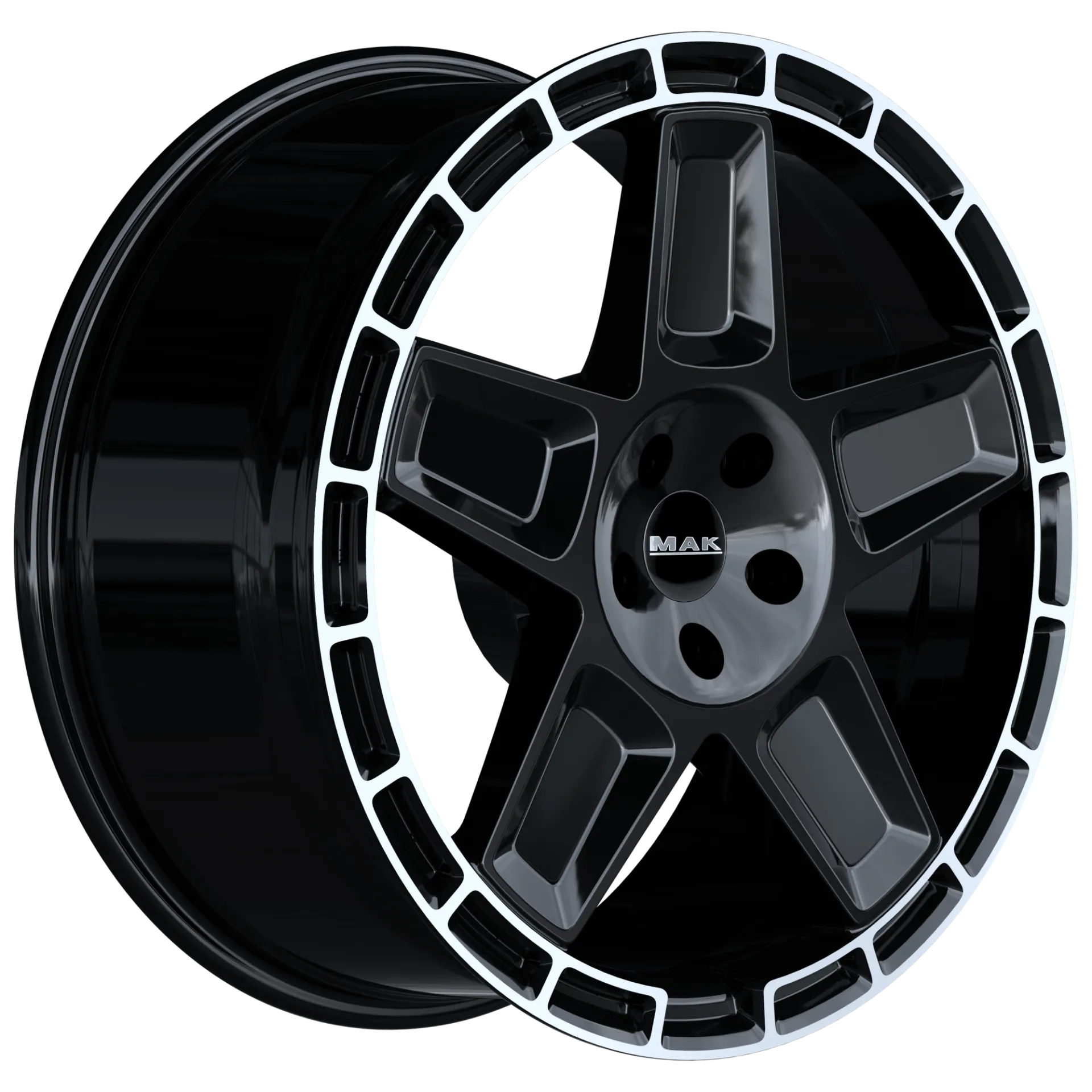 Jante MAK TREK - GLOSS BLACK MIRROR RING 9x20 5X114.3 ET 40 CB 76