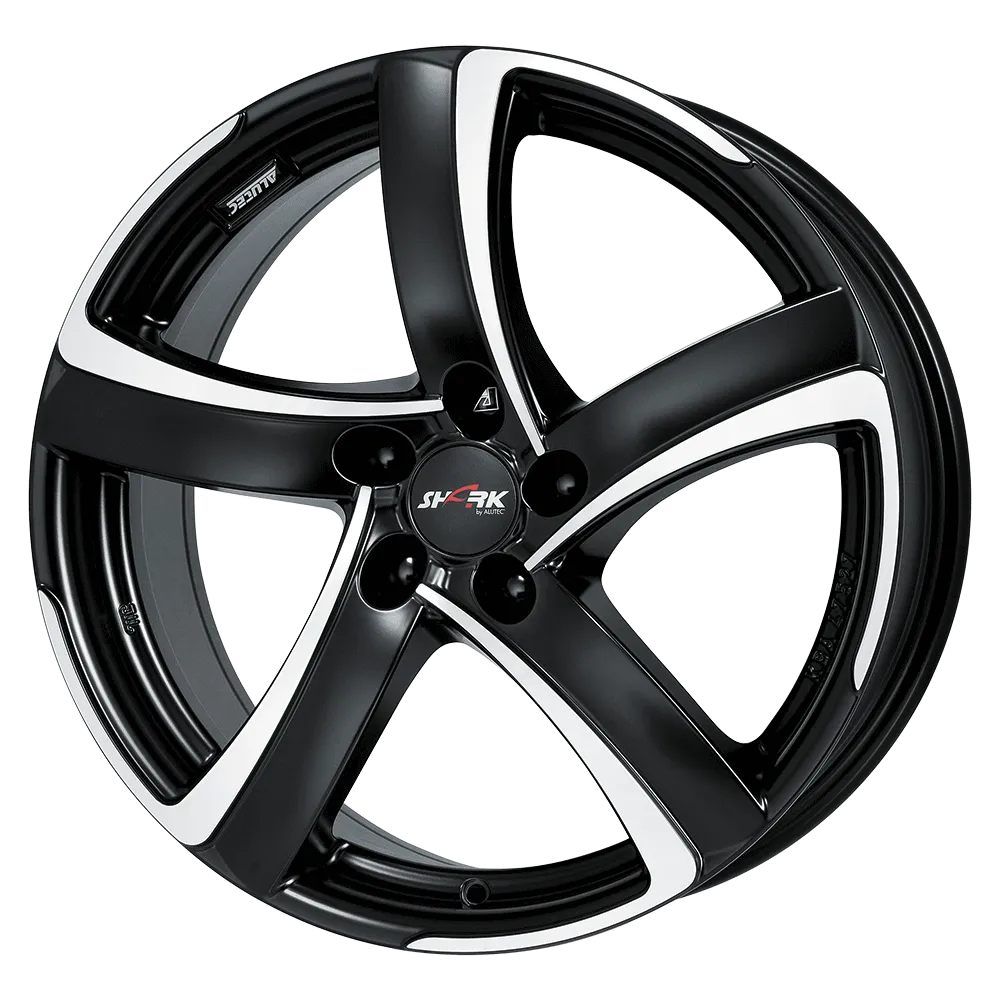 Jante ALUTEC SHARK - RACING SCHWARZ FRONTPOLIERT 8x18 5X108 ET 45 CB 70.1