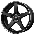 Jante MOMO Five - Matt Black Polished 8.5x20 5X120 ET 35 CB 72.6