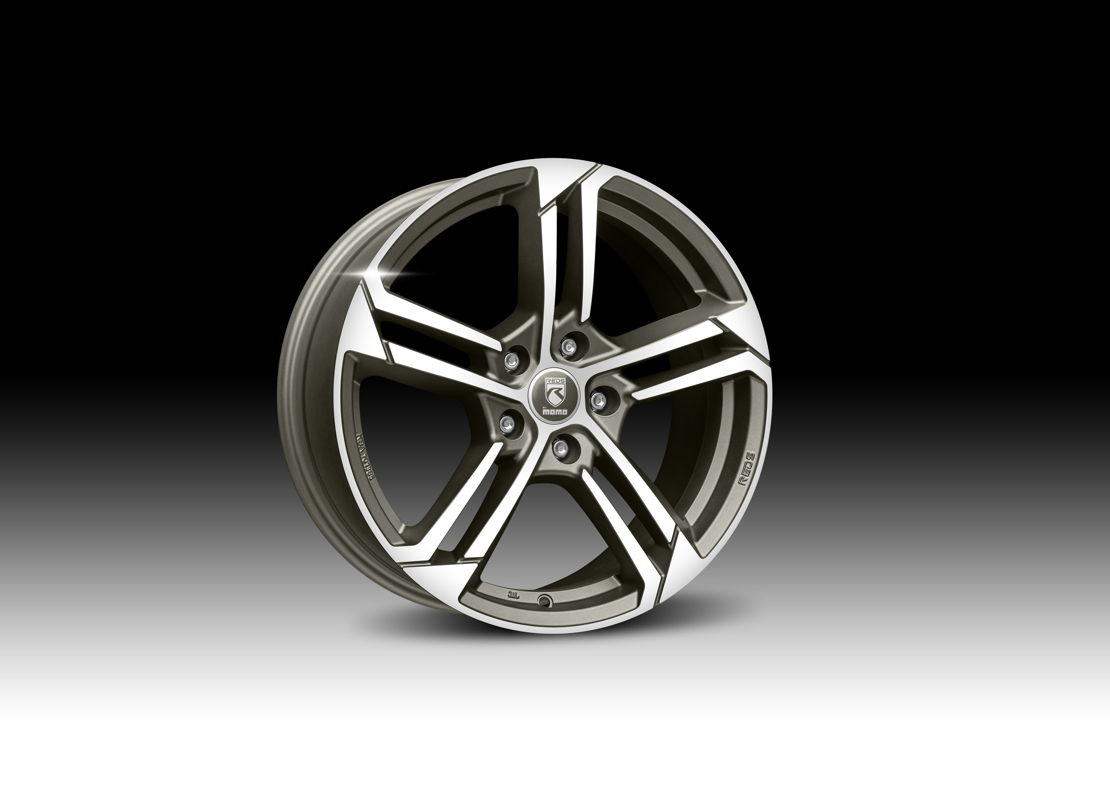 Jante REDS by MOMO TWIST - MATT GRAPHITE POLISHED 7x17 4X108 ET 18 CB 65.1