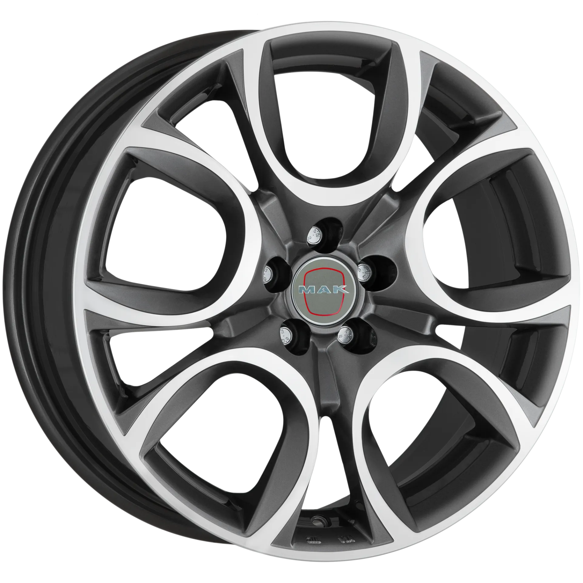 Jante MAK TORINO W - GUN MET-MIRROR FACE 6x15 4X098 ET 35 CB 58.1