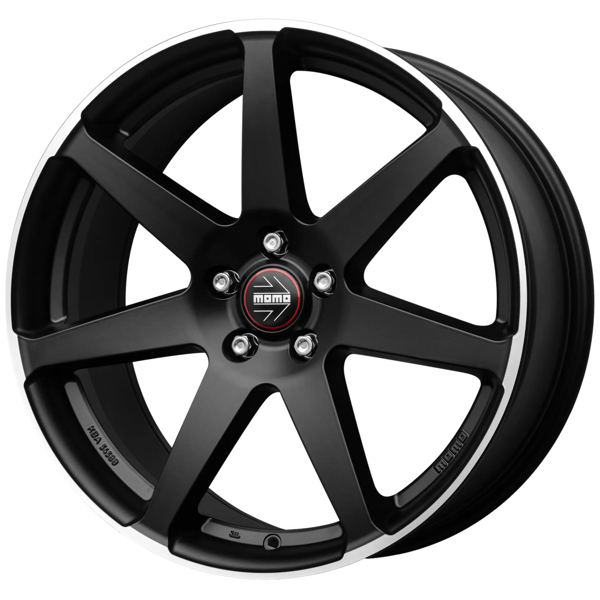 Jante MOMO Seven - Matt Black Polished 8.5x19 5X108 ET 40 CB 72.3