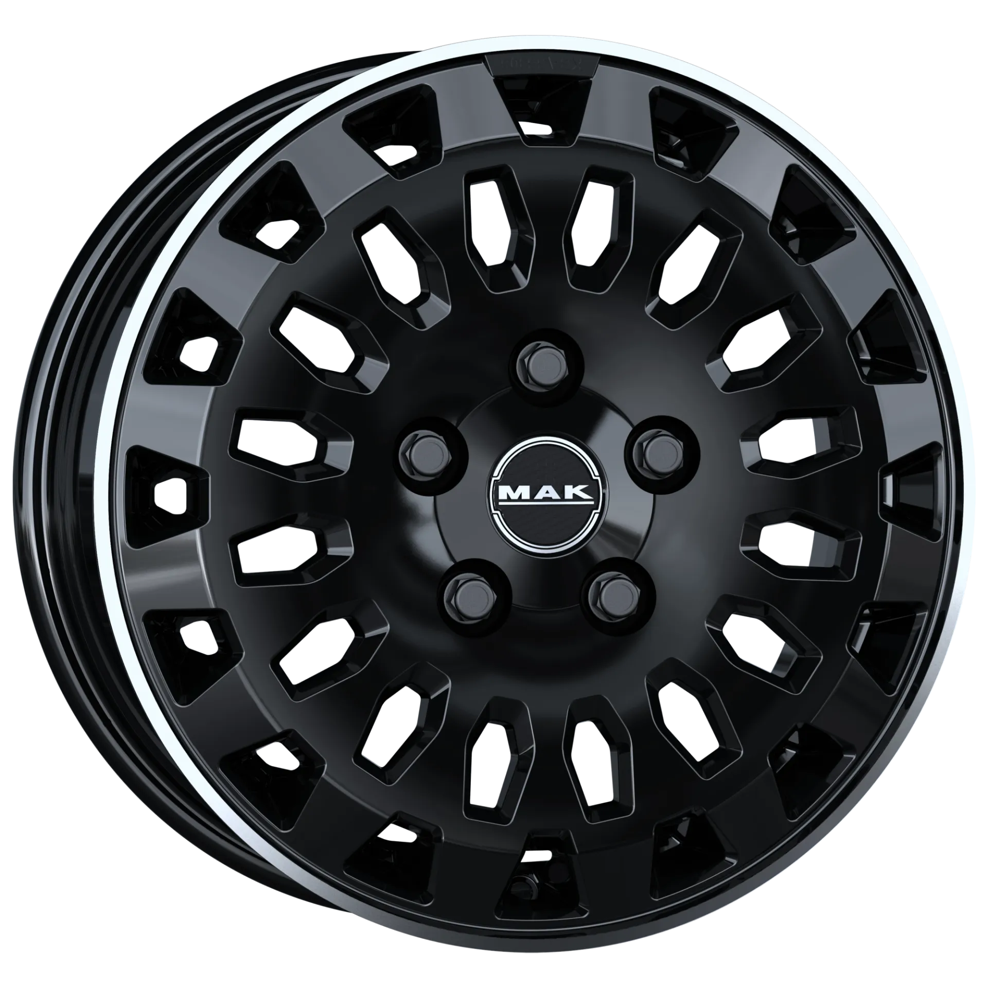 Jante MAK OVERLAND - GLOSS BLACK MIRROR RING 6.5x16 5X112 ET 50 CB 76