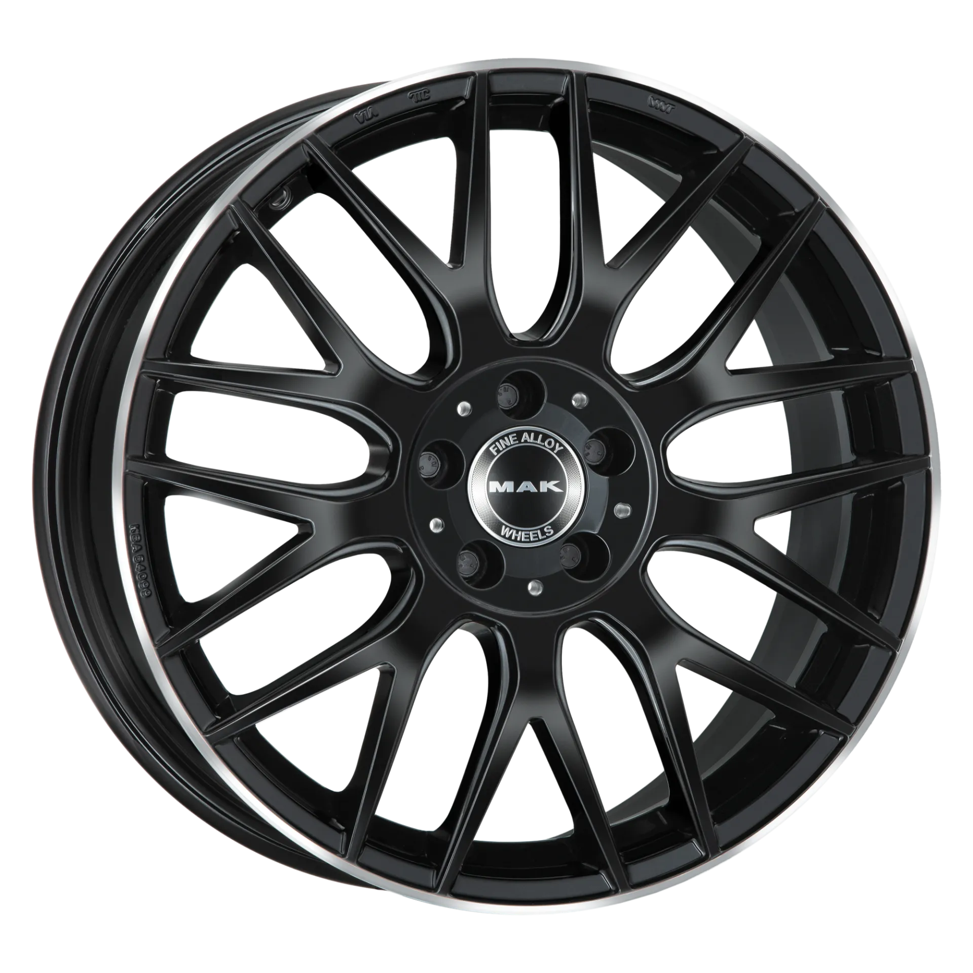 Jante MAK ARROW - GLOSS BLACK MIRROR RING 7.5x17 5X112 ET 36 CB 66.6