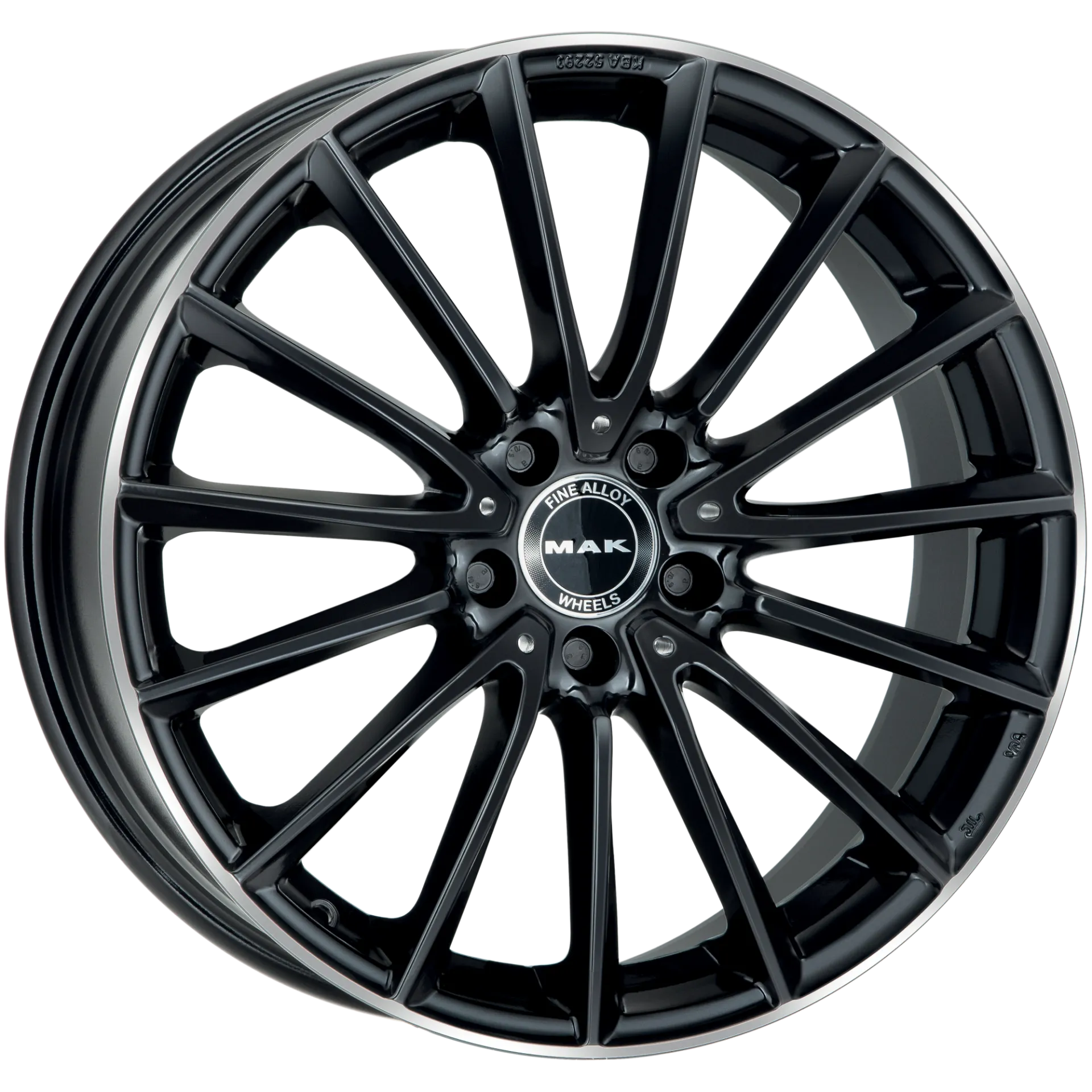 Jante MAK KOMET - GLOSS BLACK MIRROR RING 8.5x21 5X112 ET 25 CB 66.6