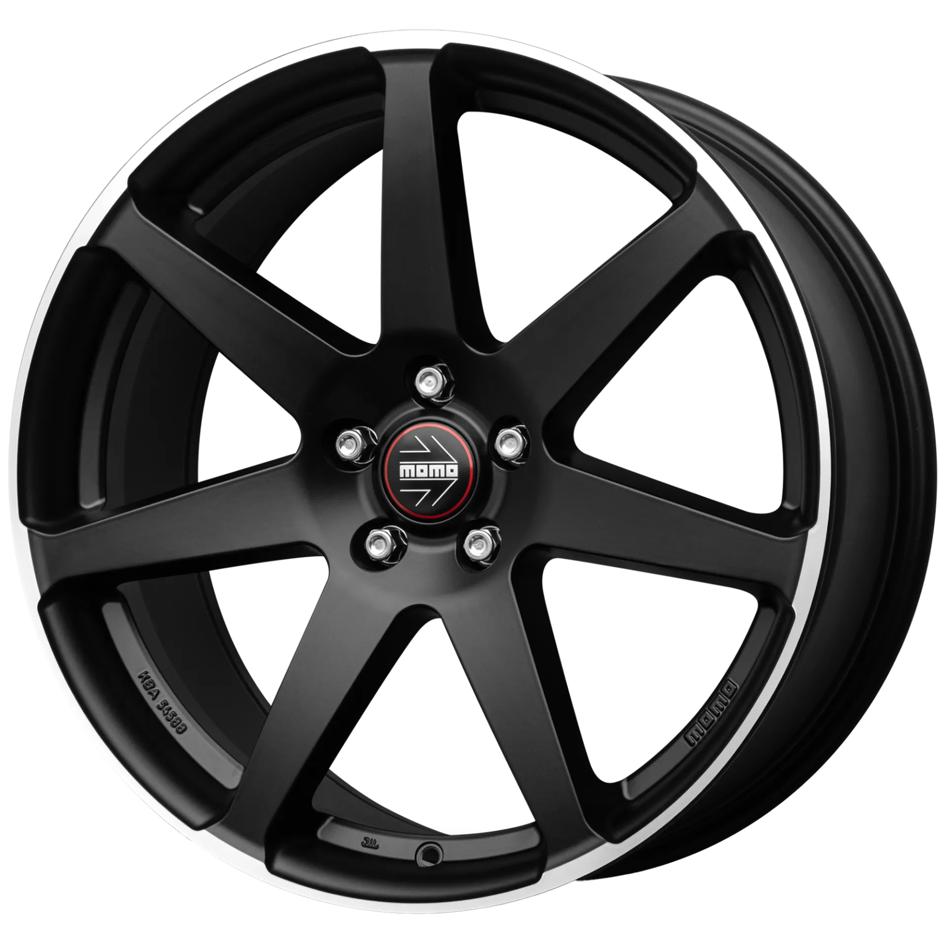 Jante MOMO Seven - MATT BLACK POLISHED 8.5x19 5X114.3 ET 40 CB 72.3