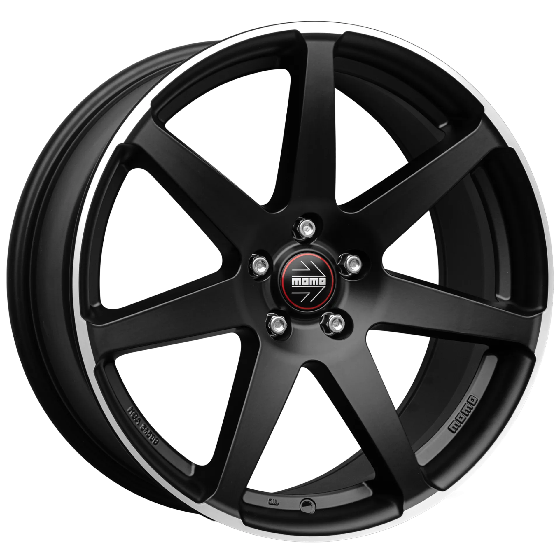 Jante MOMO Seven - MATT BLACK POLISHED 8.5x19 5X112 ET 42 CB 72.3