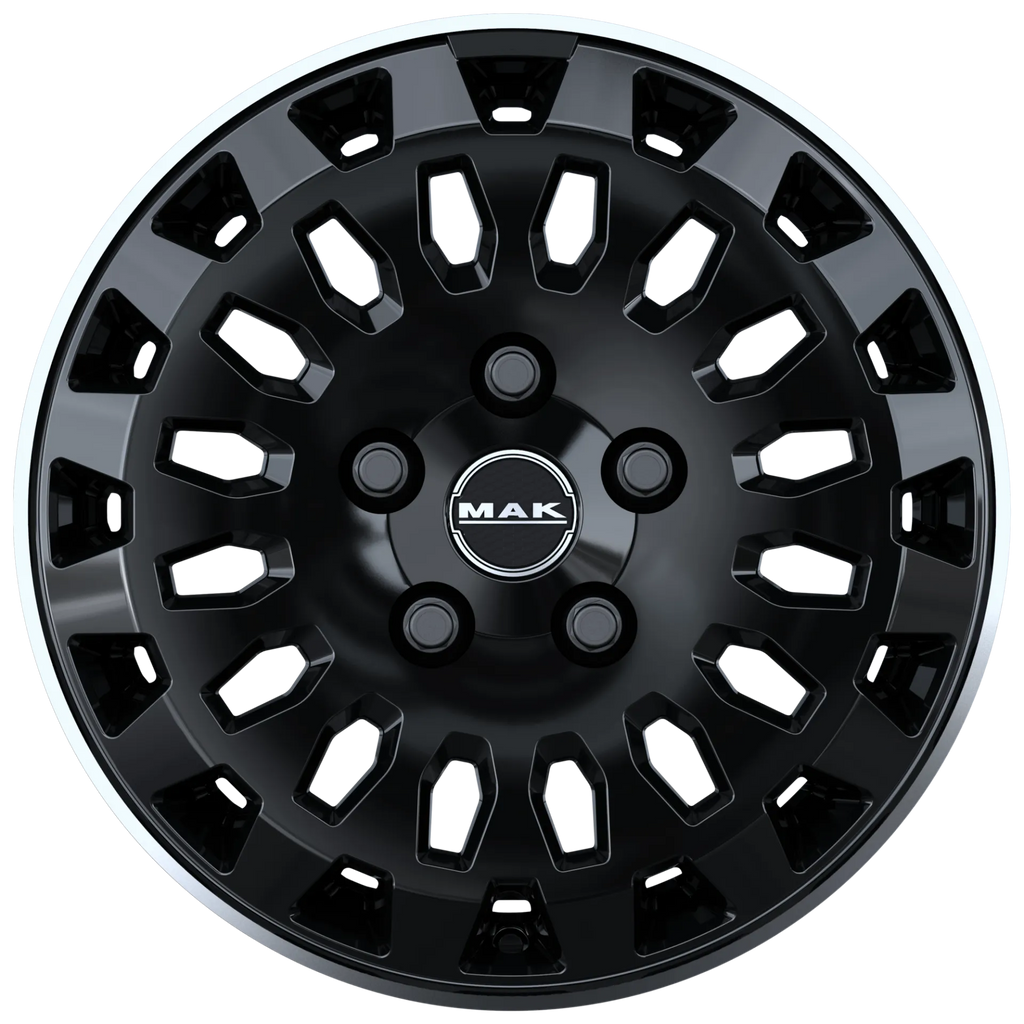 Jante MAK OVERLAND 3 - GLOSS BLACK MIRROR RING 6.5x16 5X160 ET 59 CB 65.1