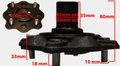 WHEEL FLANGE FLANGE - 100 M10x1,5 - CHATENET CH26 FROM END 2011 - - 01.22.029 aftermarket