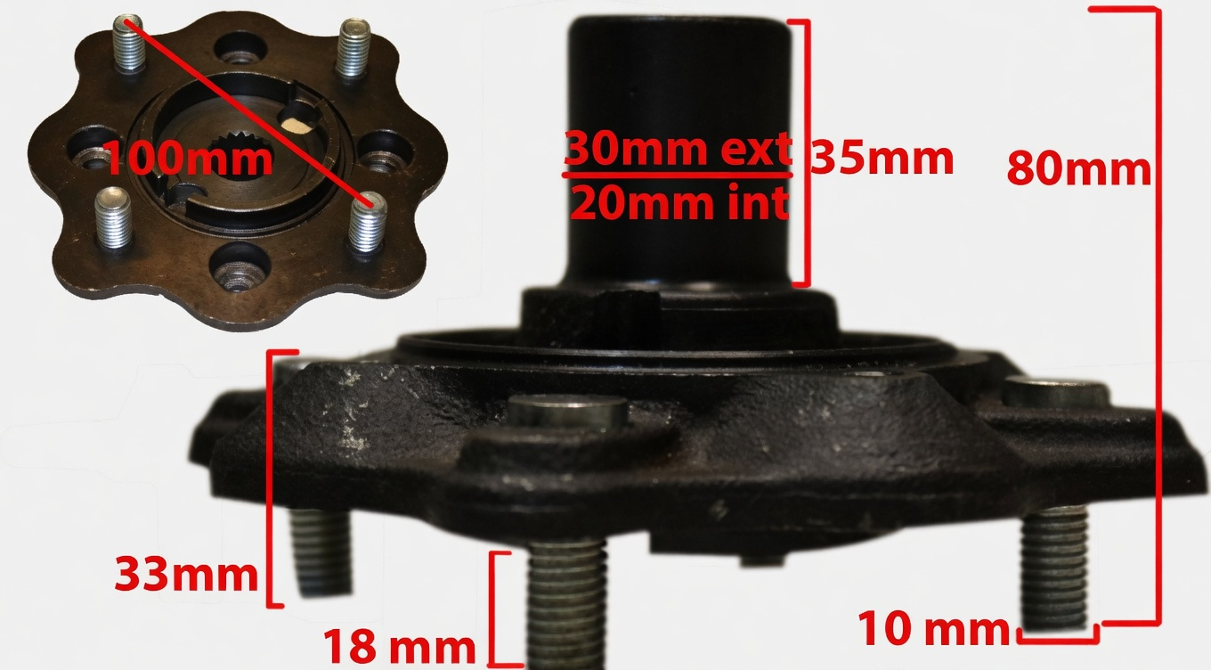 WHEEL FLANGE FLANGE - 100 M10x1,5 - CHATENET CH26 FROM END 2011 - - 01.22.029 aftermarket