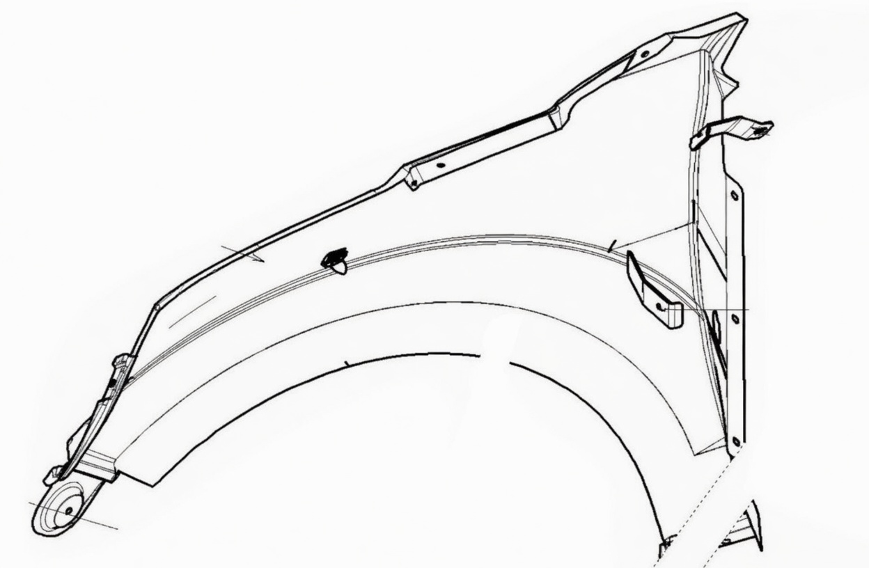 RIGHT FRONT WING - JDM XHEOS 1141007 aftermarket