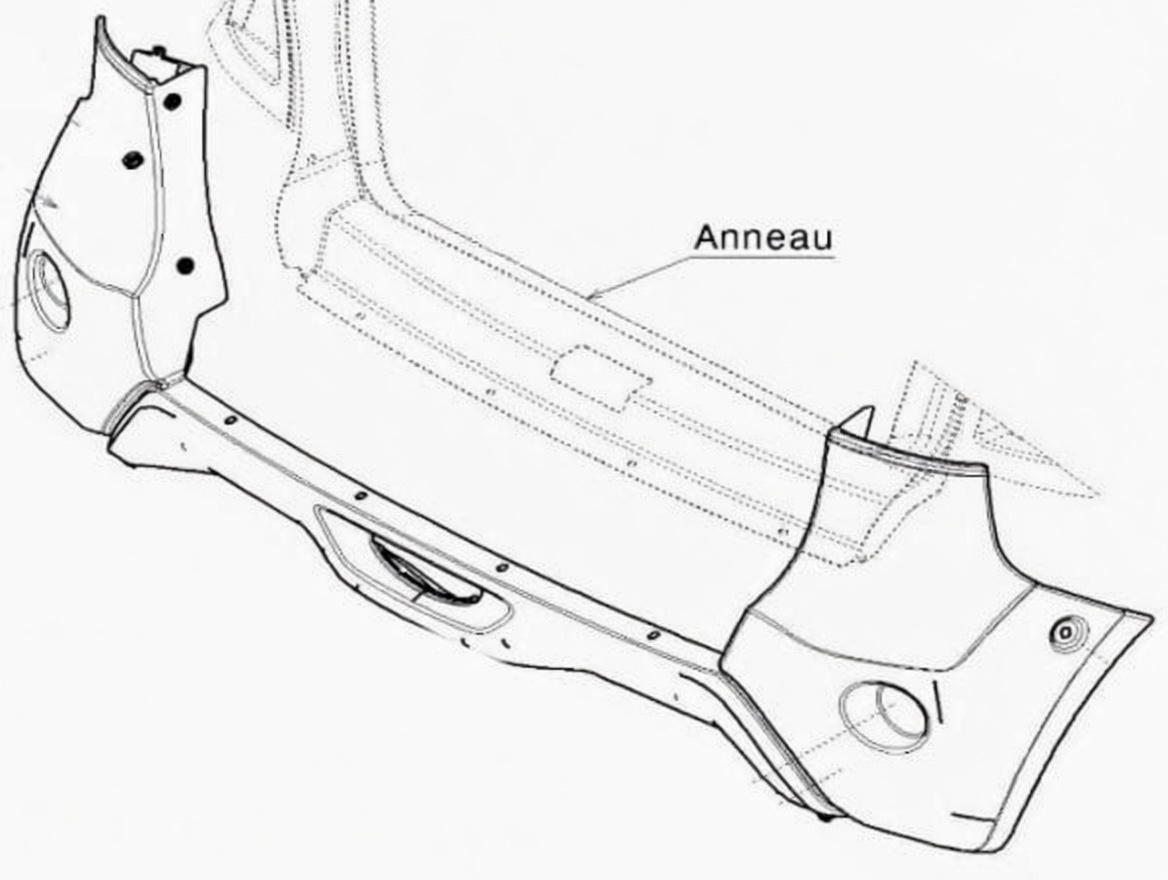 REAR BUMPER - JDM XHEOS - 1141008 aftermarket