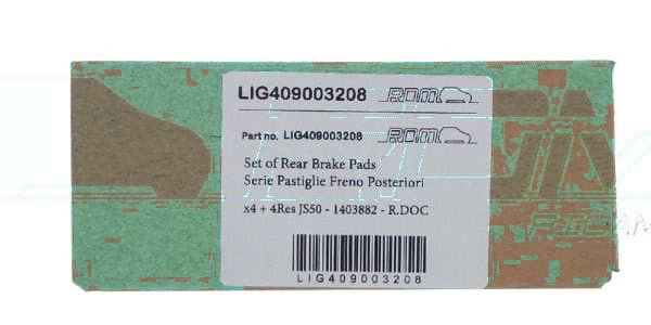 SET OF REAR BRAKE PADS x4+4Res IXO JS50 - 1403882 aftermarket
