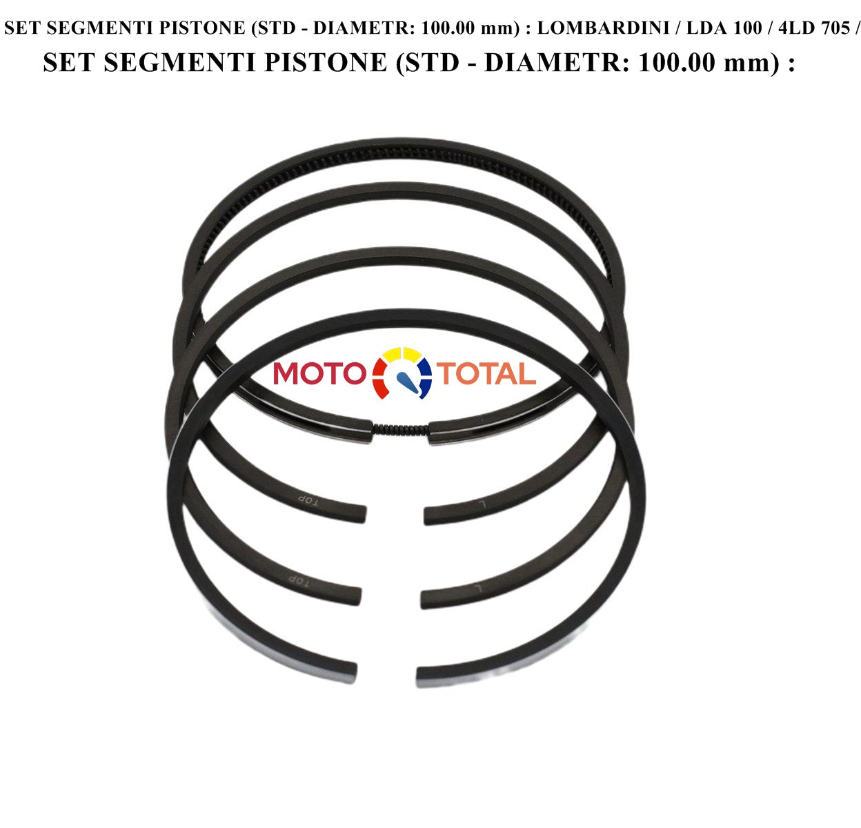SET SEGMENTI PISTON (STD - DIAMETRU 100.00 mm) : LOMBARDINI / LDA 100 / 4LD 705