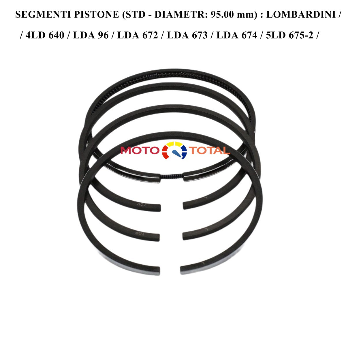 SEGMENTI PISTONE (STD - DIAMETR: 95.00 mm) : LOMBARDINI / 4LD 640 / LDA 96 / LDA 672 / LDA 673 / LDA 674 / 5LD 675-2