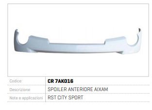SPOILER ANTERIOR AIXAM CR 7AK016