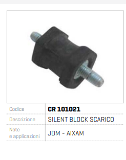 TAMPON MOTOR  EVACUARE CR 101021