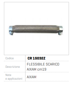 RACORD FLEXIBIL AIXAM 18.5 CM CR 1S032Z