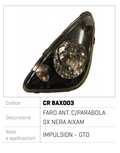 FAR ANTERIOR STANGA NEGRU AIXAM 8AX003
