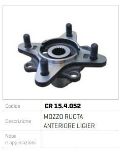 HUB ANTERIOR LIGIER CR 15.4.052