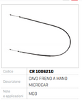 CABLU FRANA DE MANA MICROCAR CR 1006210