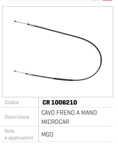 CABLU FRANA DE MANA MICROCAR CR 1006210
