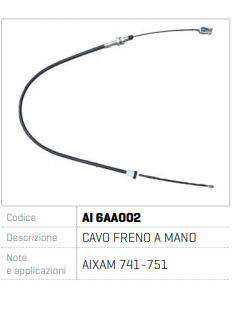 CABLU FRANA DE MANA AIXAM AI 6AA002
