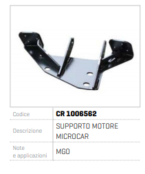 SUPORT MOTOR MICROCAR CR 1006562