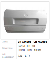 FATA PORBAGAJ AIXAM MODEL  A.721 CITY