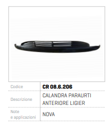 BUMPER ANTERIOR  LIGIER CR 08.6.206
