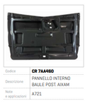 PANOU INTERIOR PORTBAGAJ SPATE AIXAM  MODEL A721