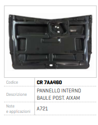 PANOU INTERIOR PORTBAGAJ SPATE AIXAM  MODEL A721
