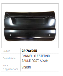 PANEL EXTERIOR PORTBAGAJ SPATE AIXAM CR 7AY095