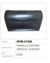 PANEL EXTERIOR PORTIERA SX CHATENET CR 02.17.310