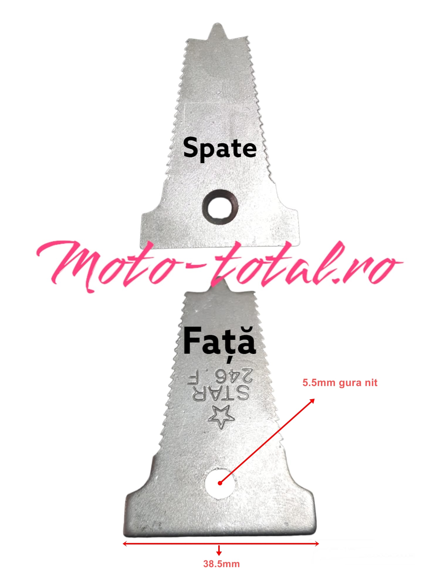 Contracuţit dinte dublu ingust Motocositoare