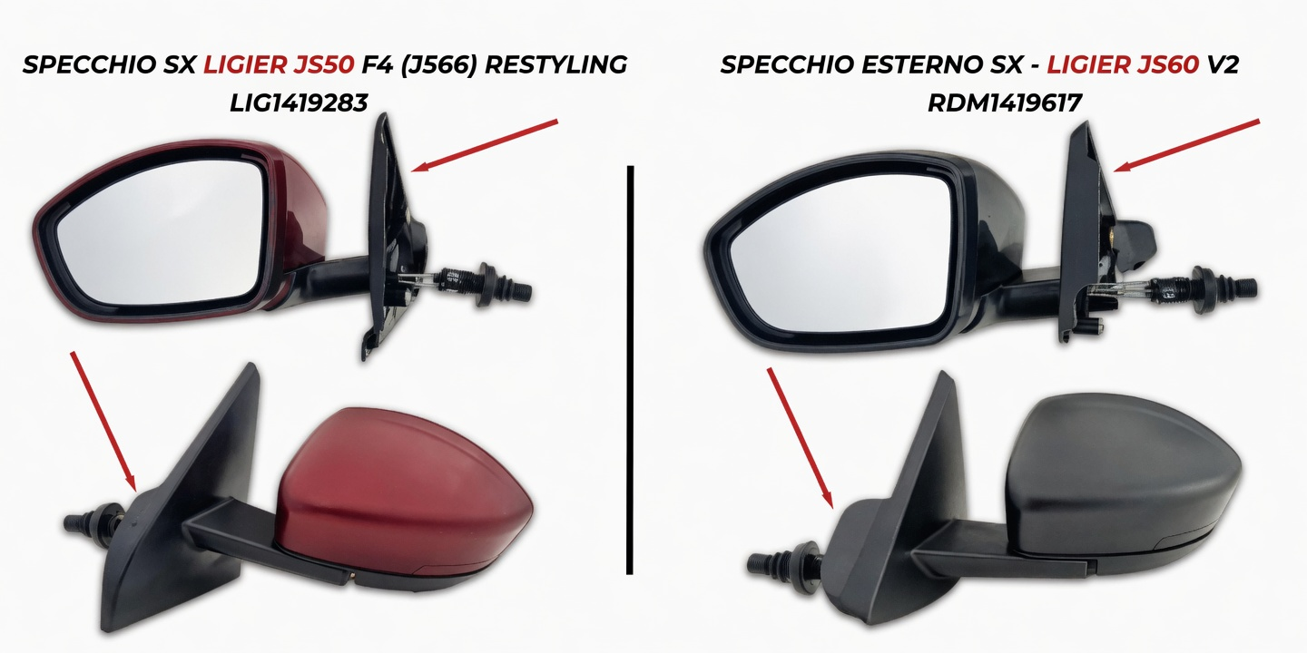 LEFT EXTERNAL MIRROR - LIGIER JS60 V2 - 1419617 - R.DOC